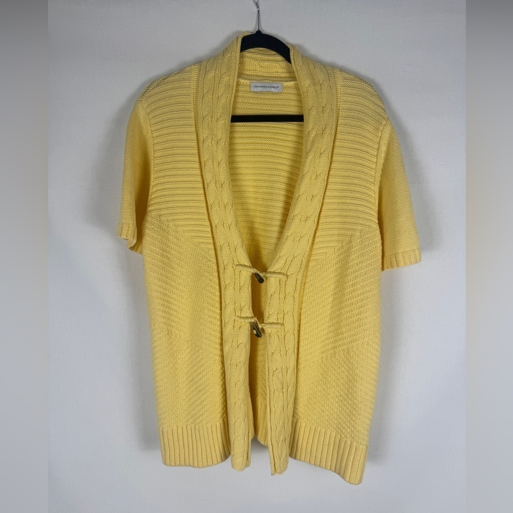 Christopher Banks Yellow Cable Knit Women's Sweater